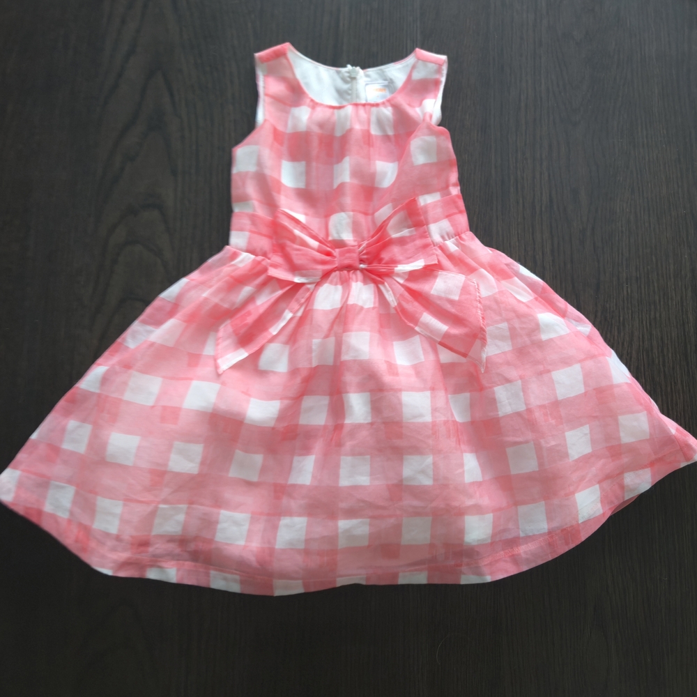 Gymboree Pink and White Plaid Party Dress